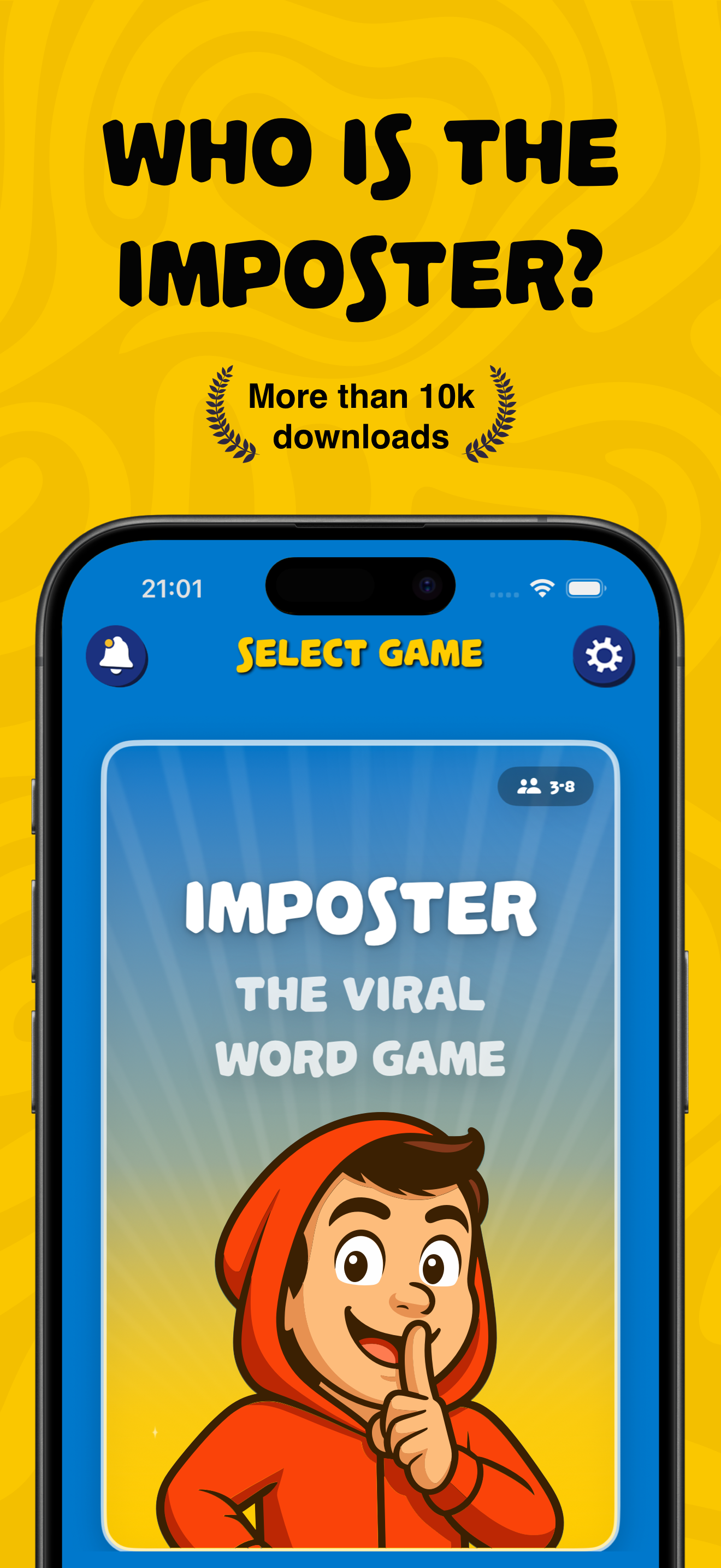 Game selection screen