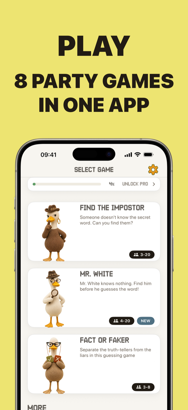 8 party games in one app